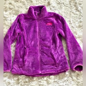 Purple Girl’s North Face Jacket size 7/8, with pink North Face Logo